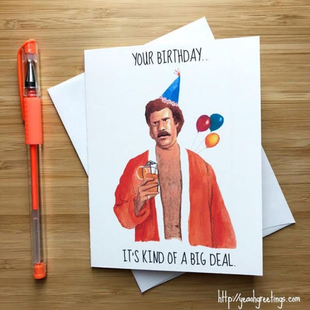 YeaOhGreetings | Will Ferrell Birthday Card | Funny | Blank | 4 For $10!